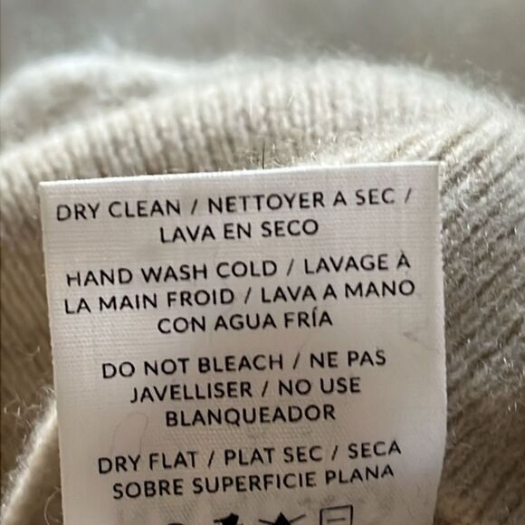 NAADAM 100% Cashmere Sweater Dress in Oatmeal V-Neck Size XS - Picture 15 of 15